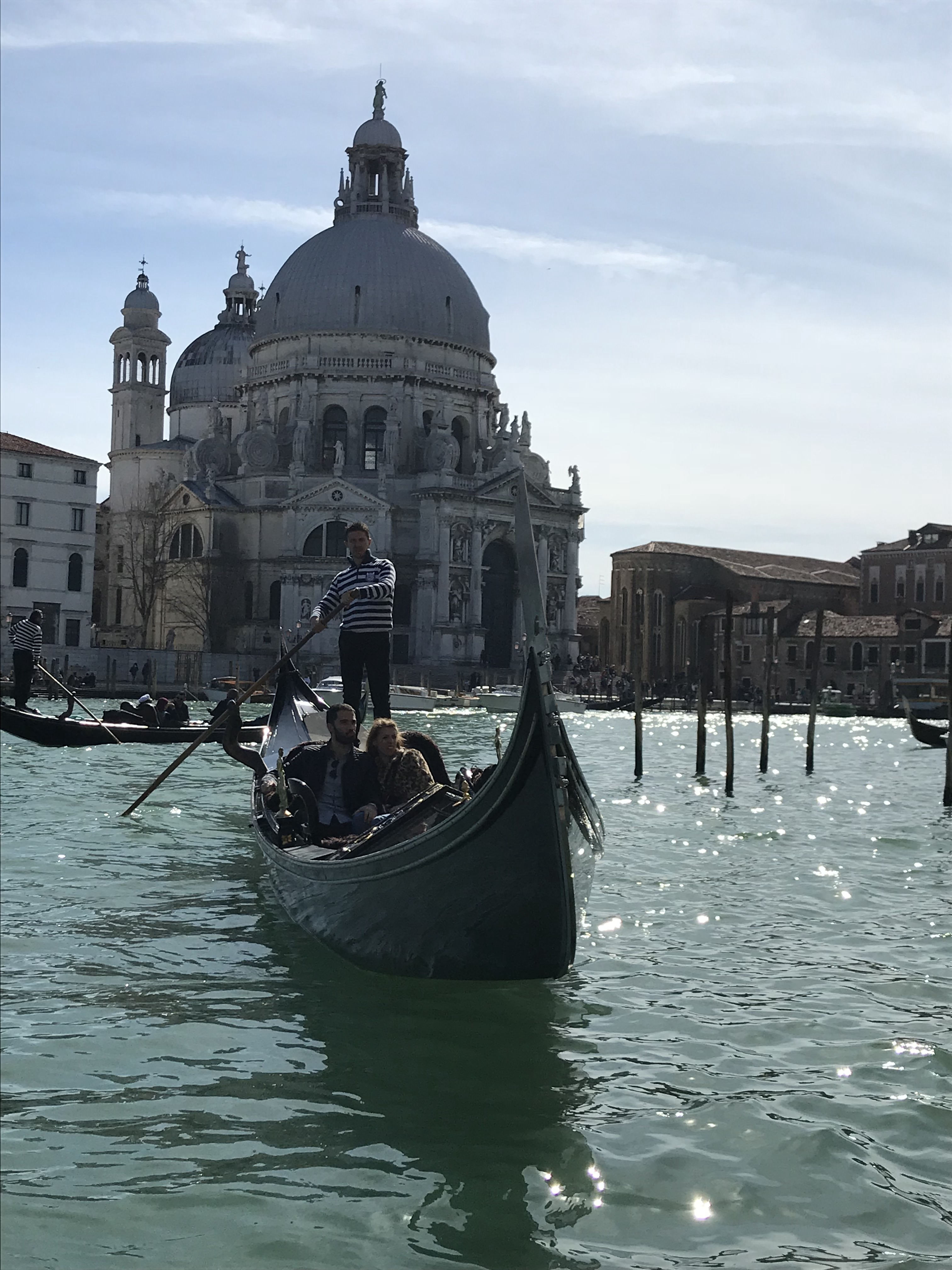 Gondolier on the Grand Canal in Venice