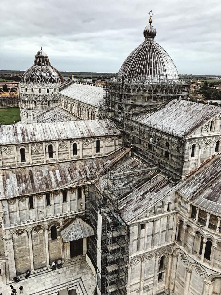 Pisa Cathedral from atop the Leaning Tower of Pisa
