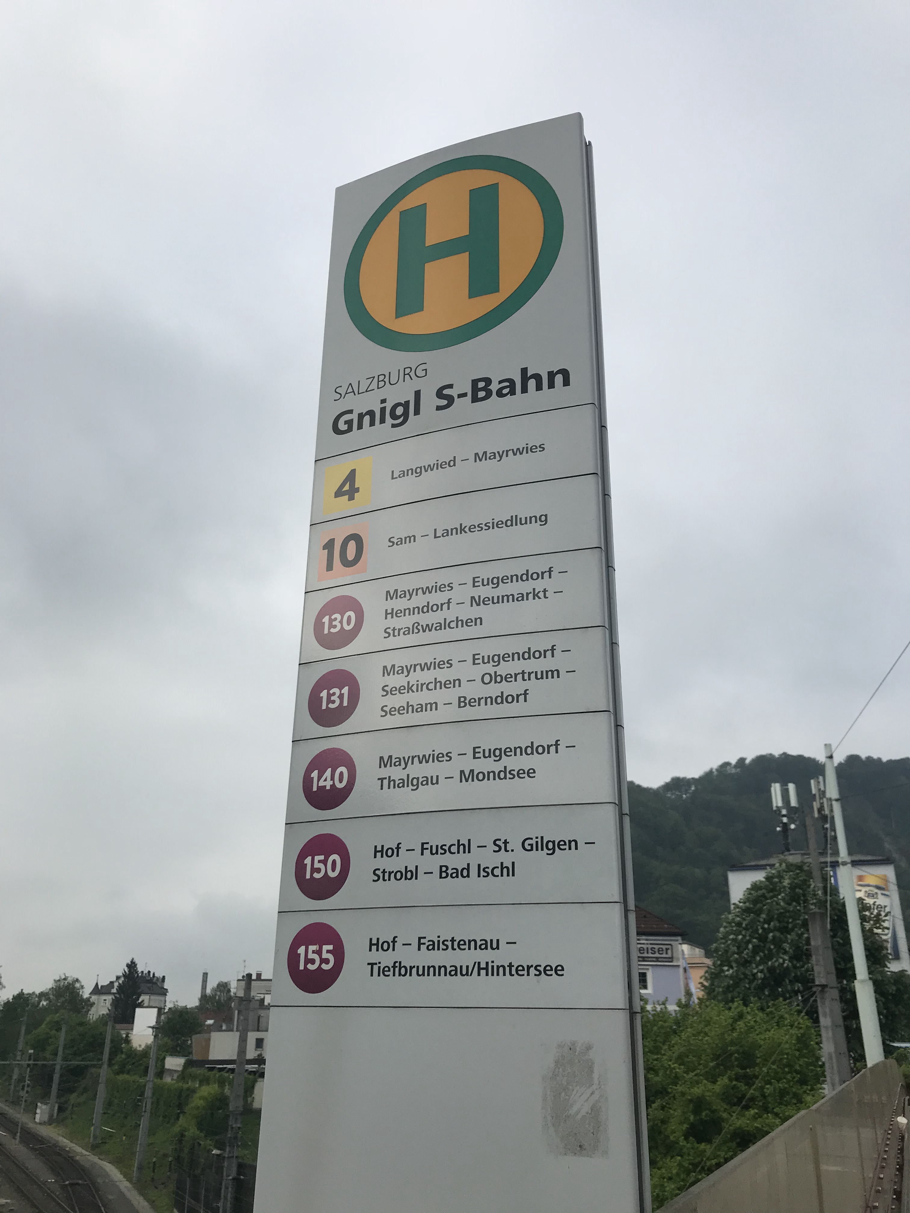 Salzburg to Hallstatt Bus 150 Stop at Gnigl S-Bahn