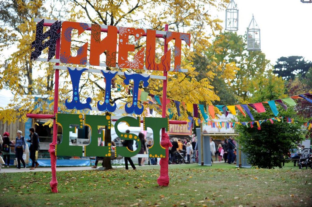 Cheltenham Literature Festival welcome sign