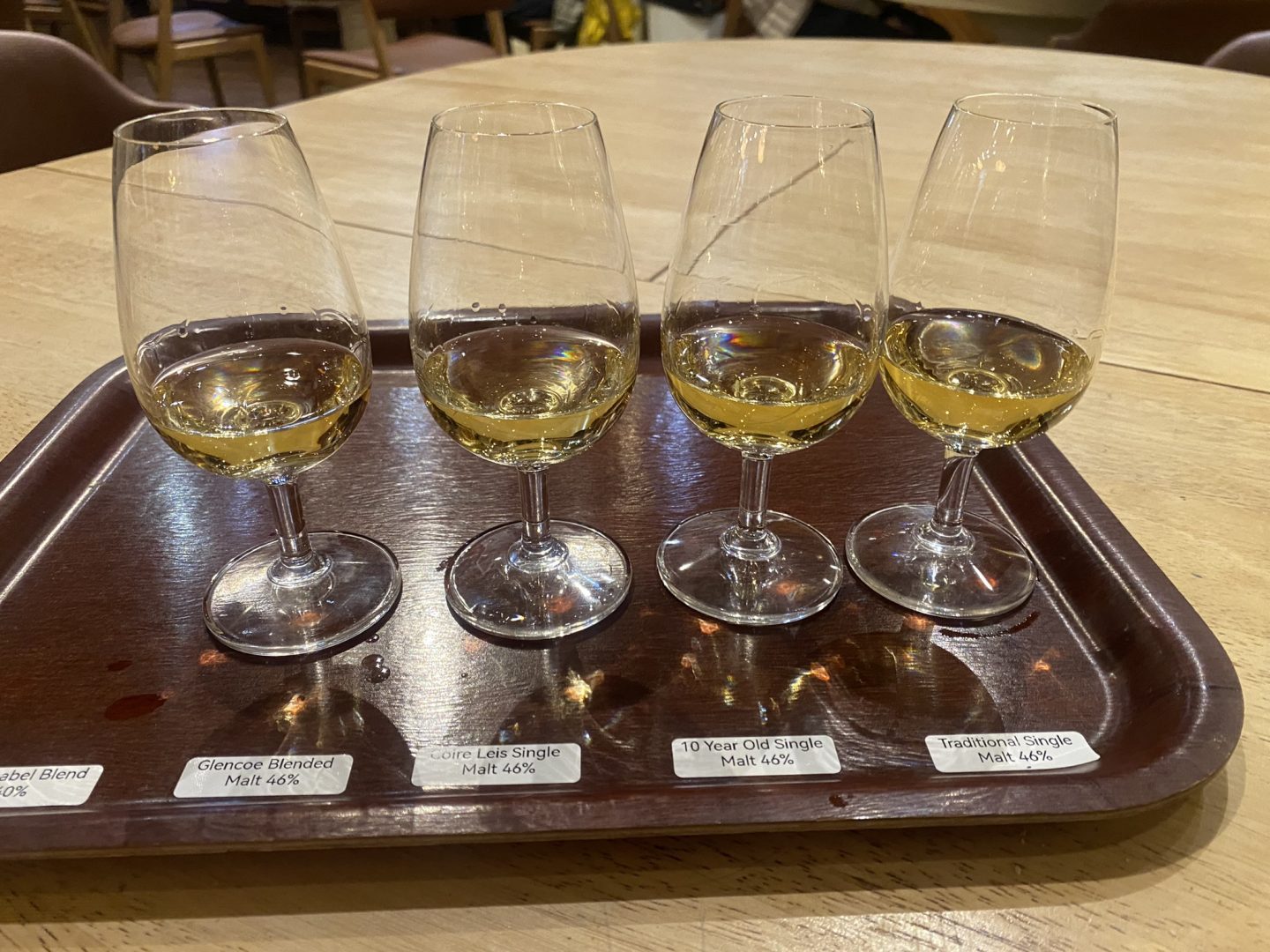 Whisky Tasters at Ben Nevis Distillery in Fort William