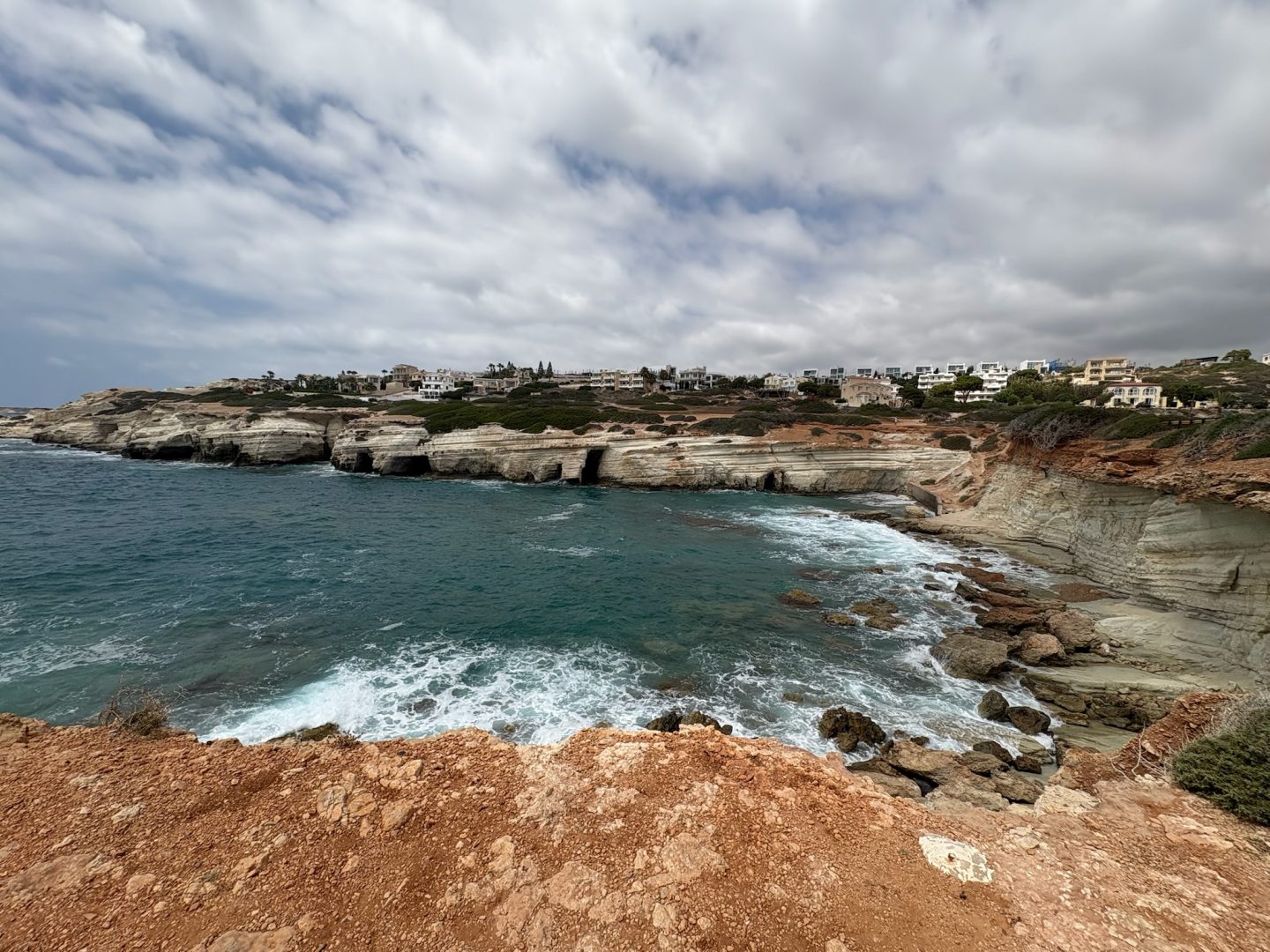 Paphos sea caves in Peyia, Cyprus
