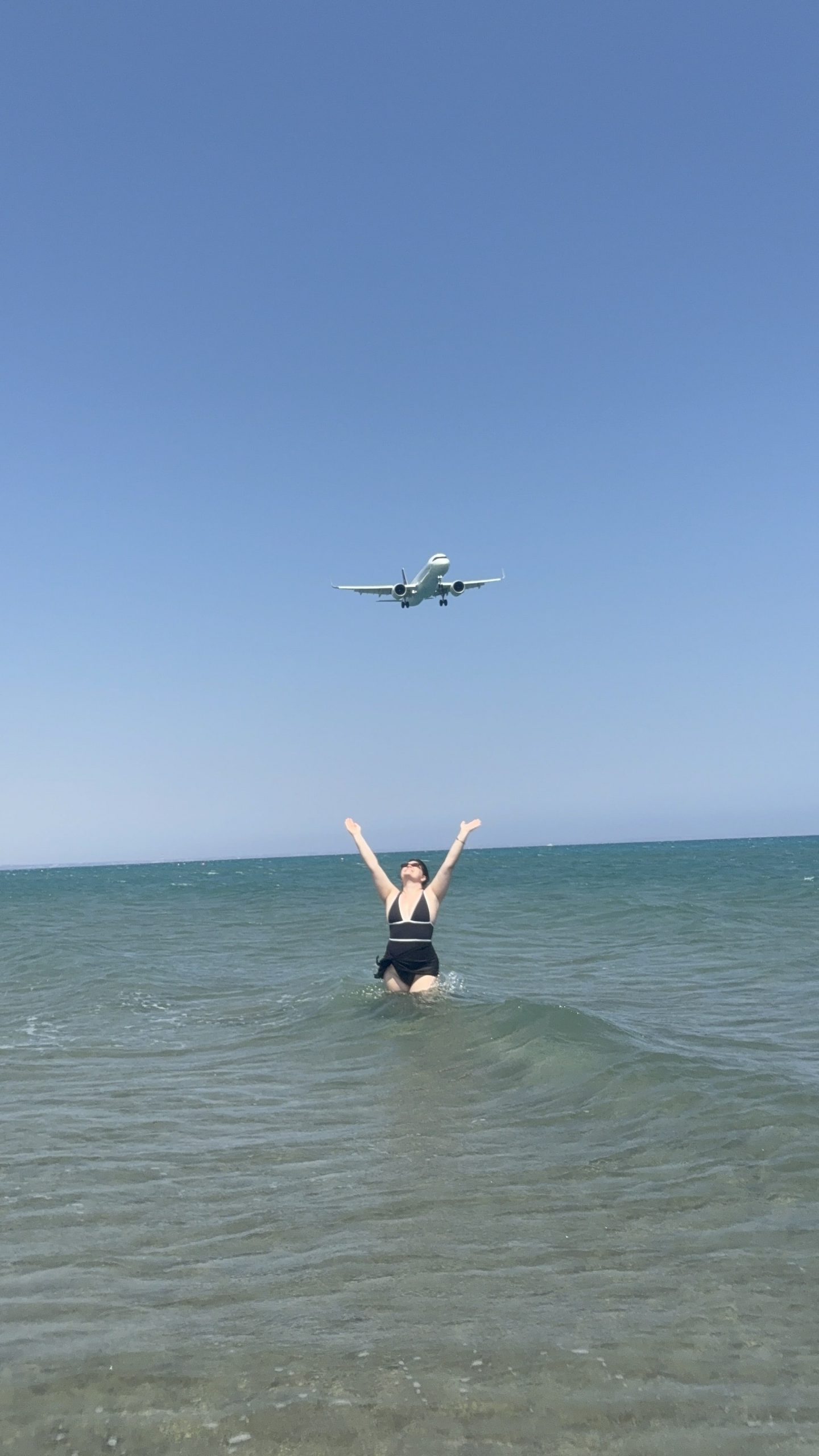 Mackenzie Beach Larnaca Cyprus planes landing beach