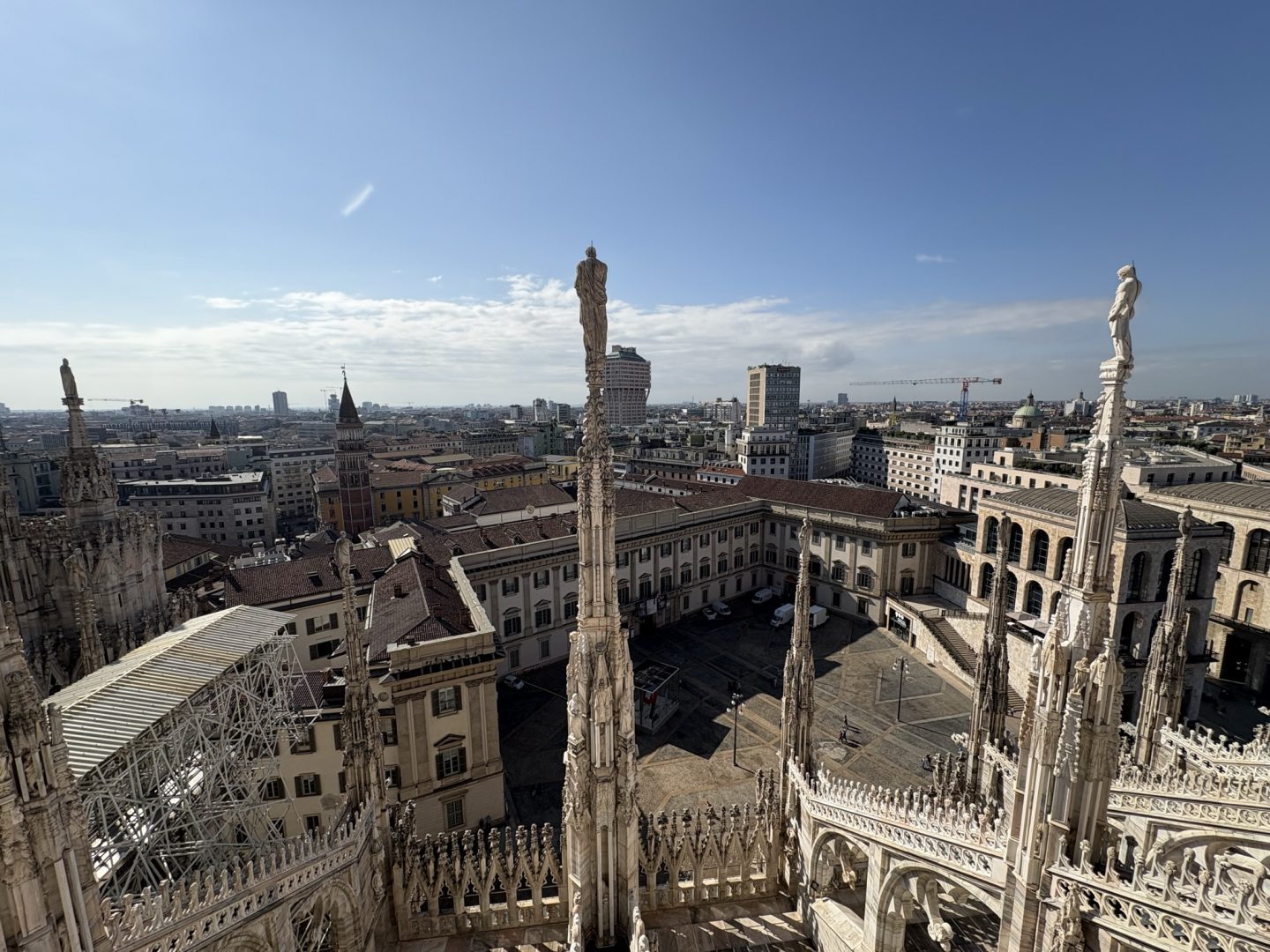 View of Milan from Duomo terraces