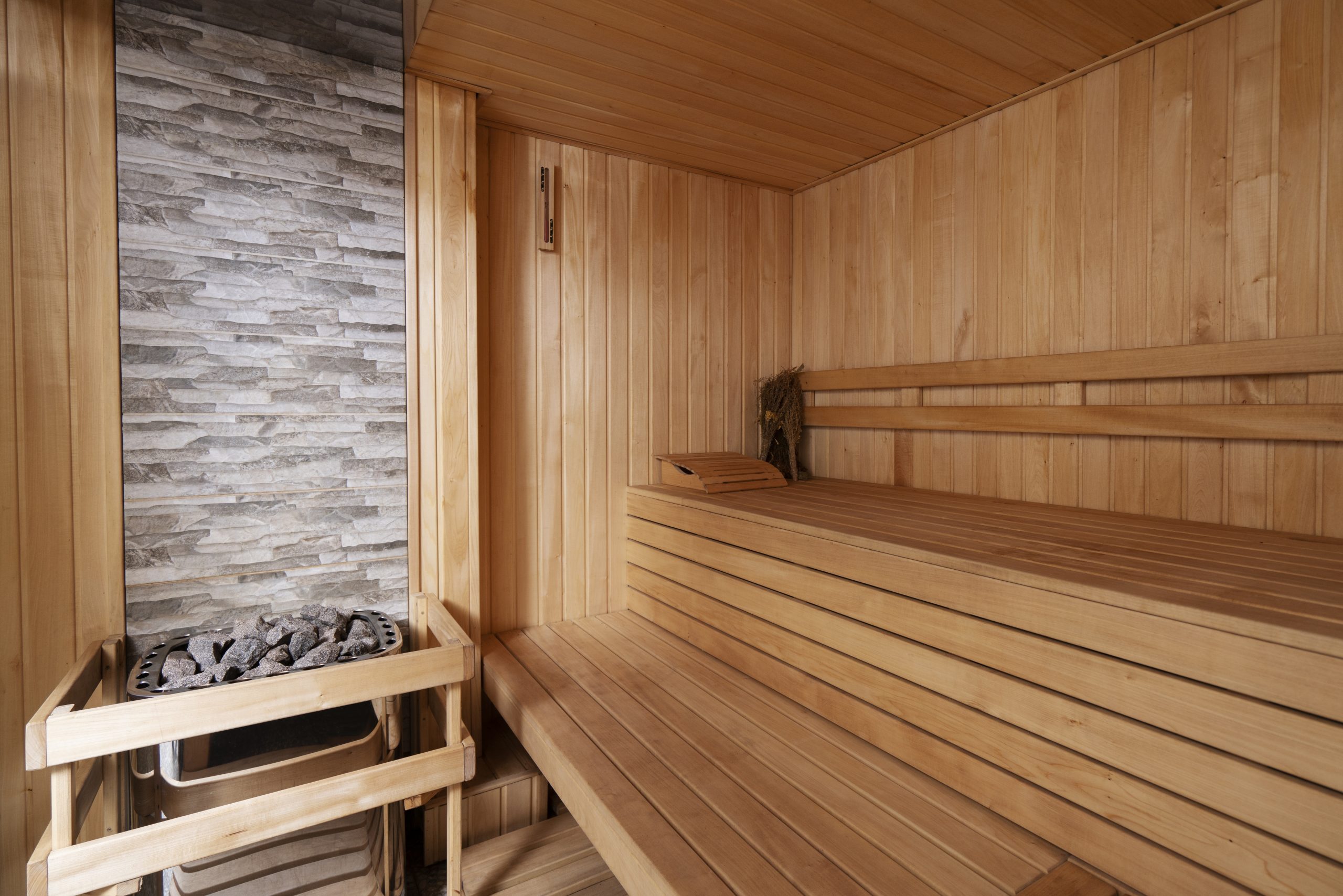 clean and empty sauna room