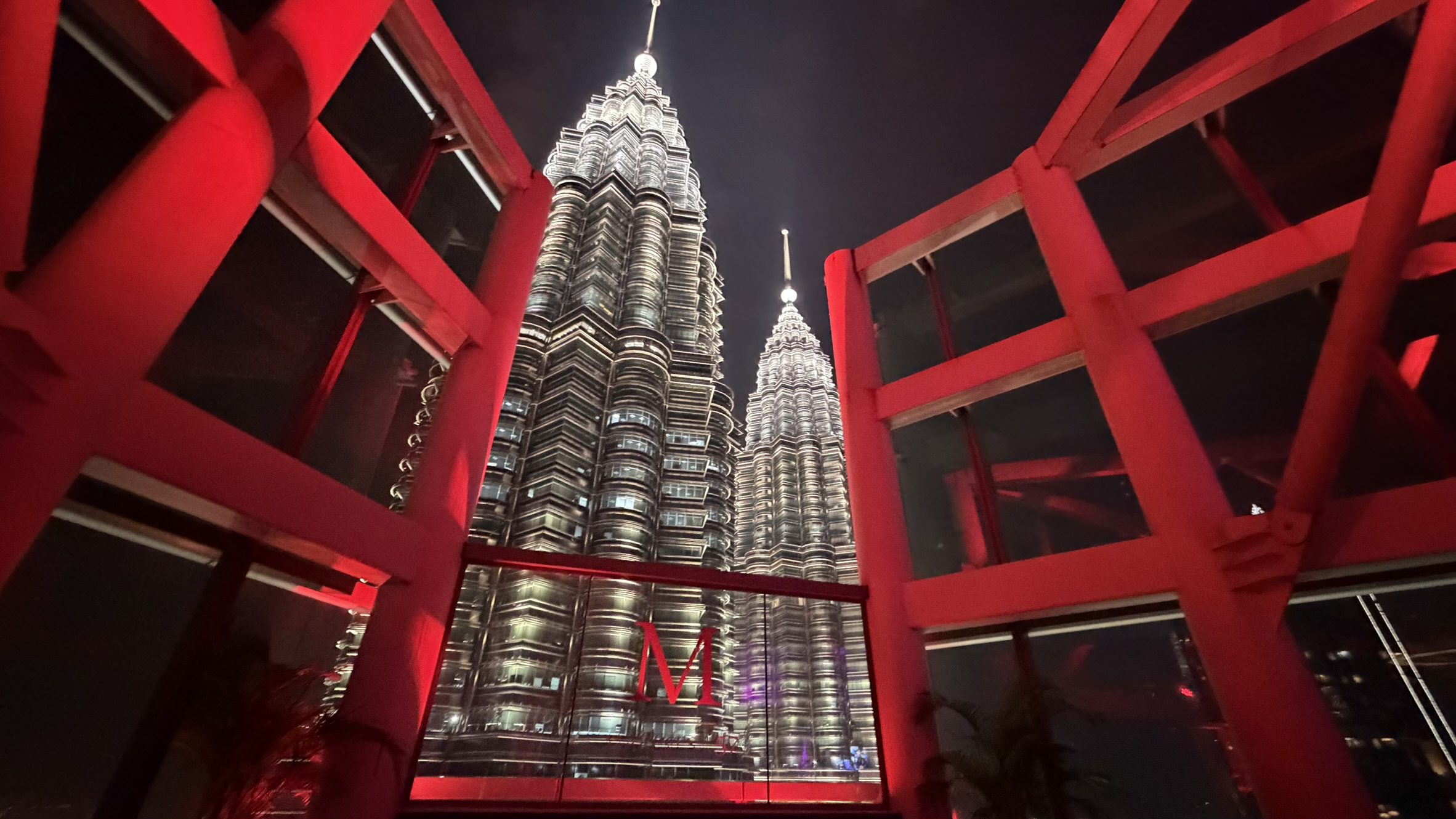Kuala Lumpur's Petronus Towers taken from Marini's on 57
