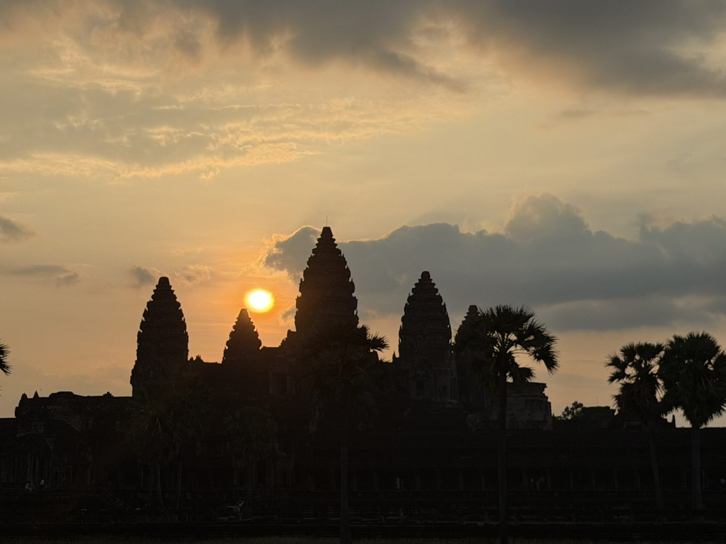 Sunrise behind Angkor Wat in Cambodia