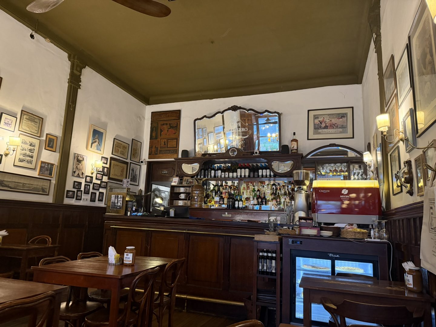 Historic café interior in Montevideo