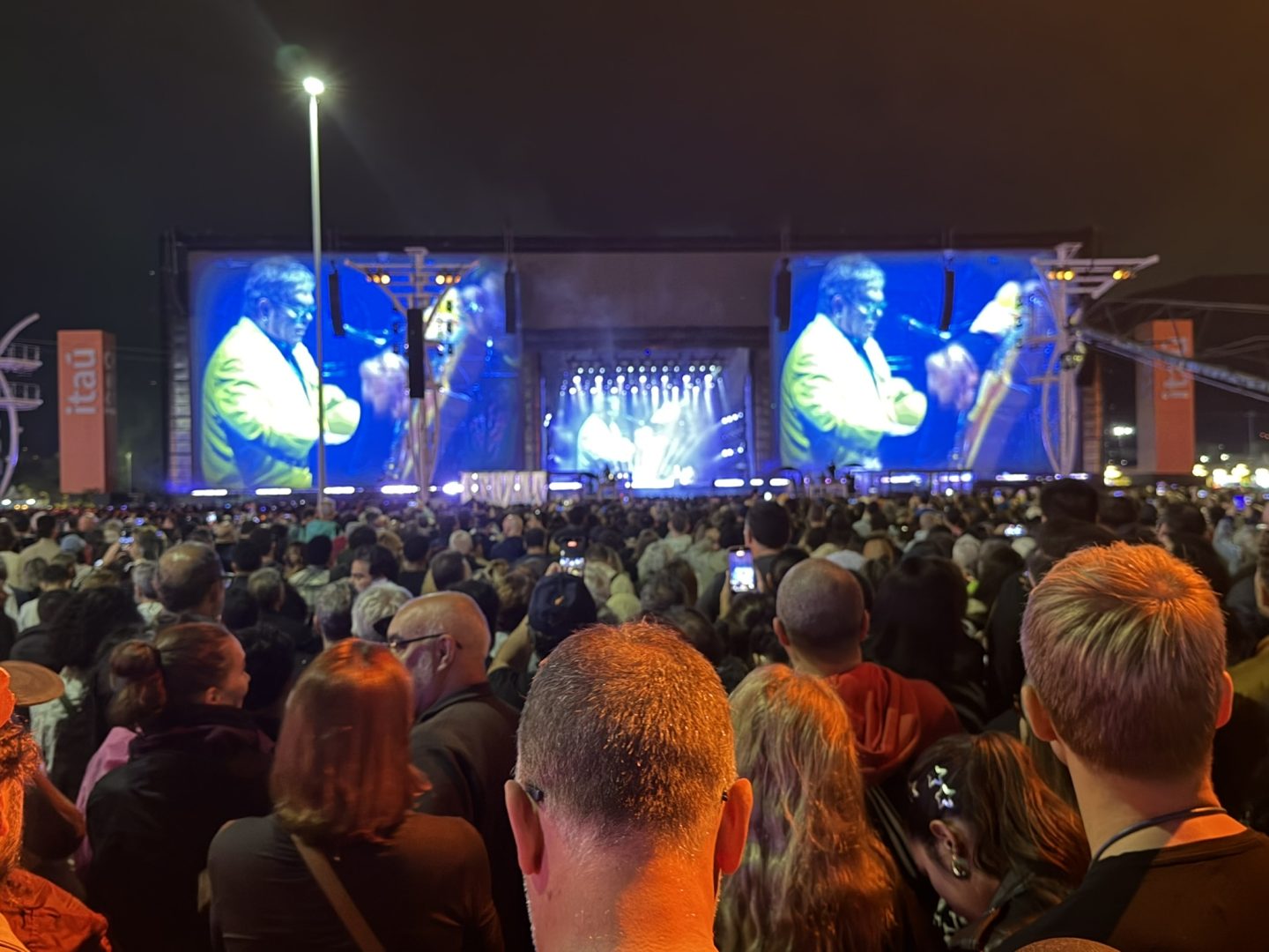 Crowd watching a headline performance on the main stage at Rock in Rio