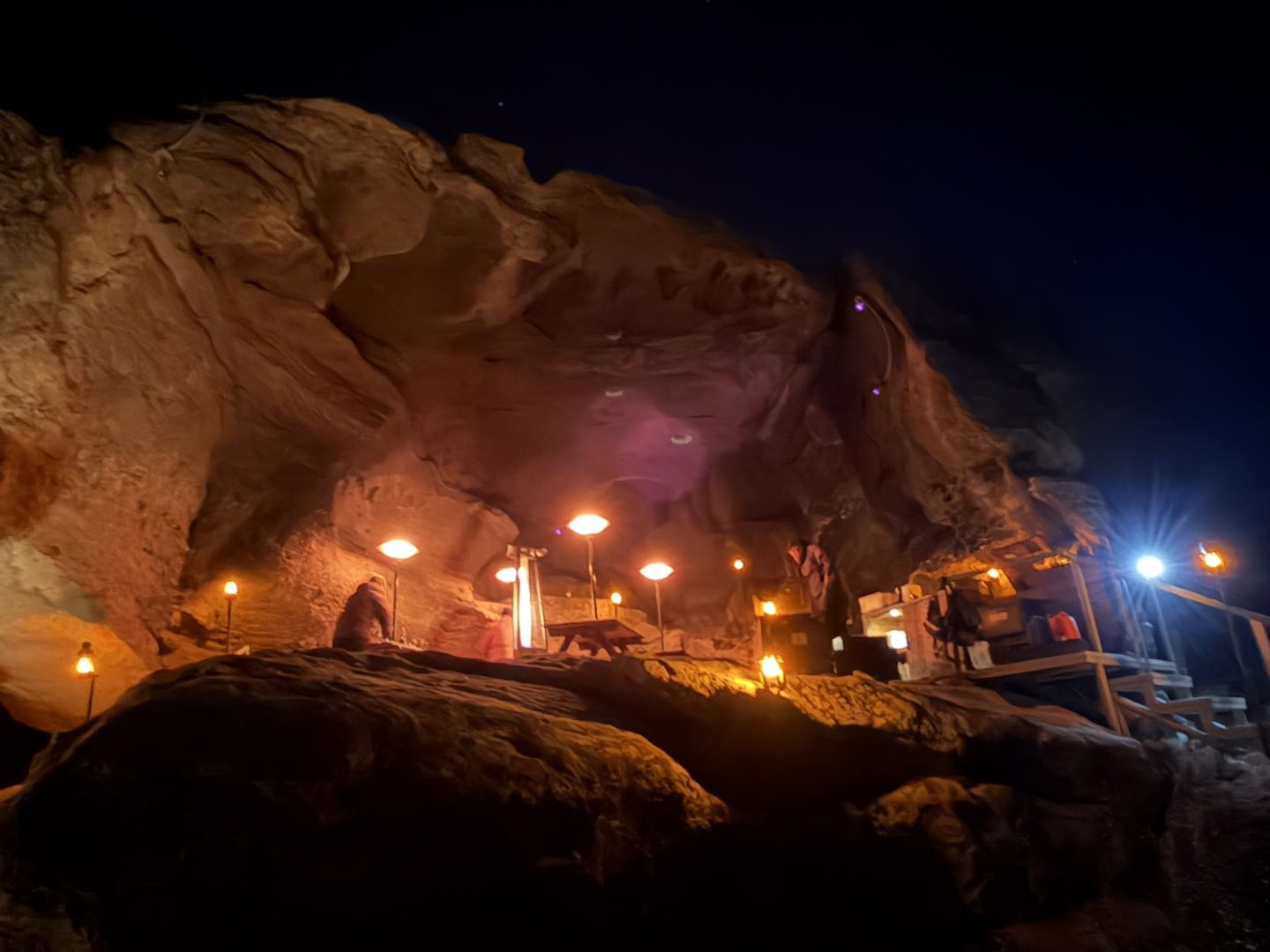 Candlelit cave dinner during the Nativo Experience near El Calafate