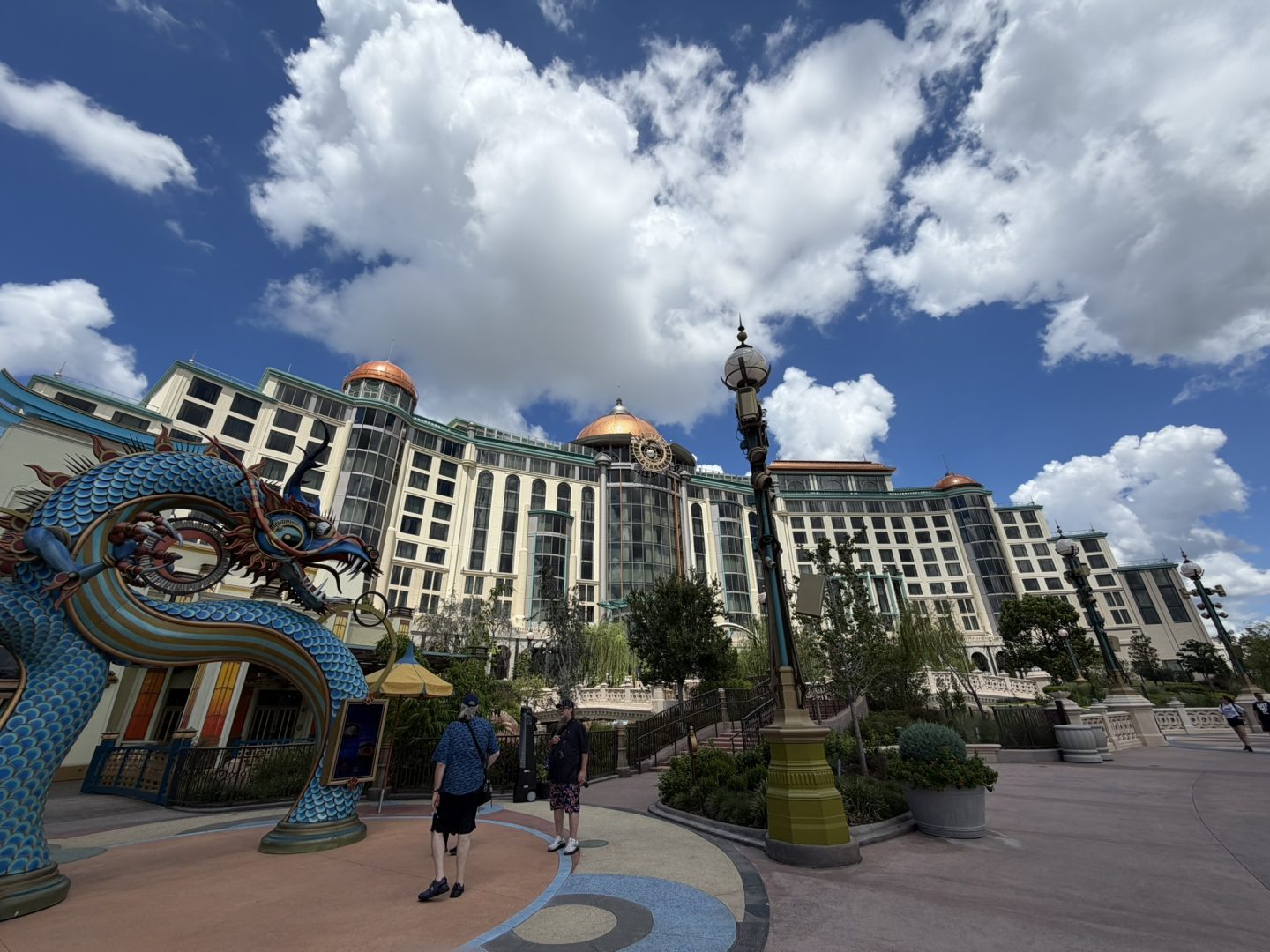 Universal Helios Grand Hotel viewed from Celestial Park at Universal Epic Universe